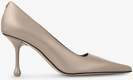 Womens Taupe Ixia 80 Stiletto-Heel Leather Courts Eur 39.5 / 6.5 Uk Women