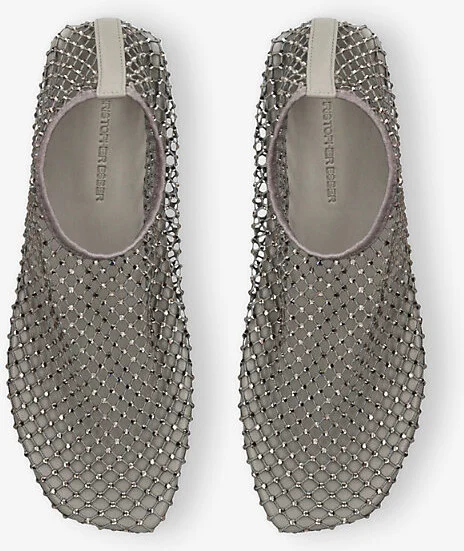 Womens Taupe Minette Mesh Ballet Flats Eur 39 / 6 Uk Women - Image 2