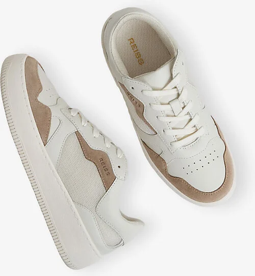 Womens Taupe Ruth Branded Leather Low-Top Trainers Eur 36 / 3 Uk Women - Image 2