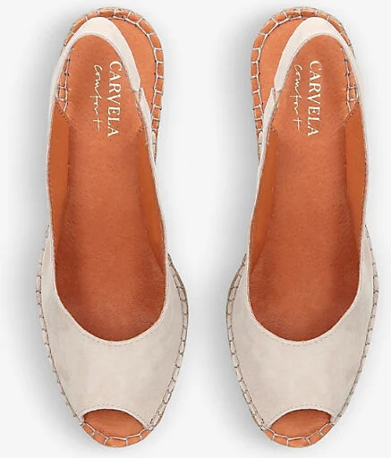 Womens Taupe Sharon 2 Open-Toe Suede Wedge Espadrilles Eur 40 / 7 Uk Women - Image 2