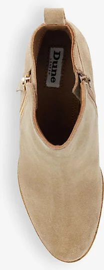 Womens Taupe Suede Paicing Pointed-Toe Suede Heeled Ankle Boots Eur 41 / 8 Uk Women - Image 2