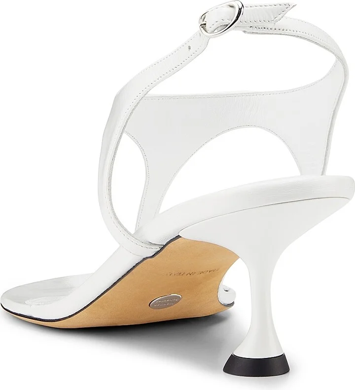 Women's Tee 60MM Leather T-Strap Sandals - Black - Size 6 - Image 8
