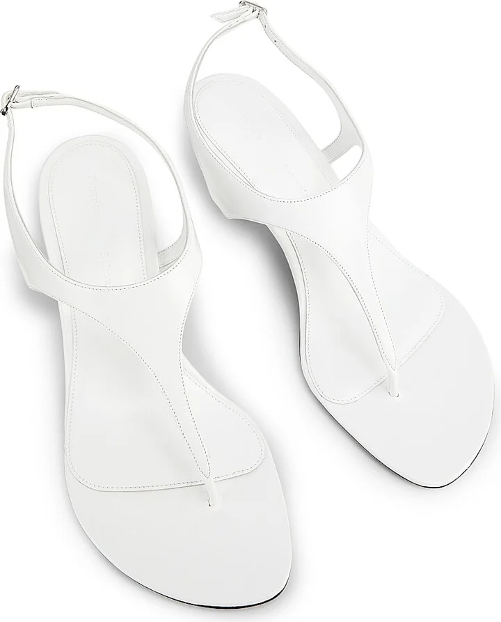 Women's Tee 60MM Leather T-Strap Sandals - Black - Size 6 - Image 9