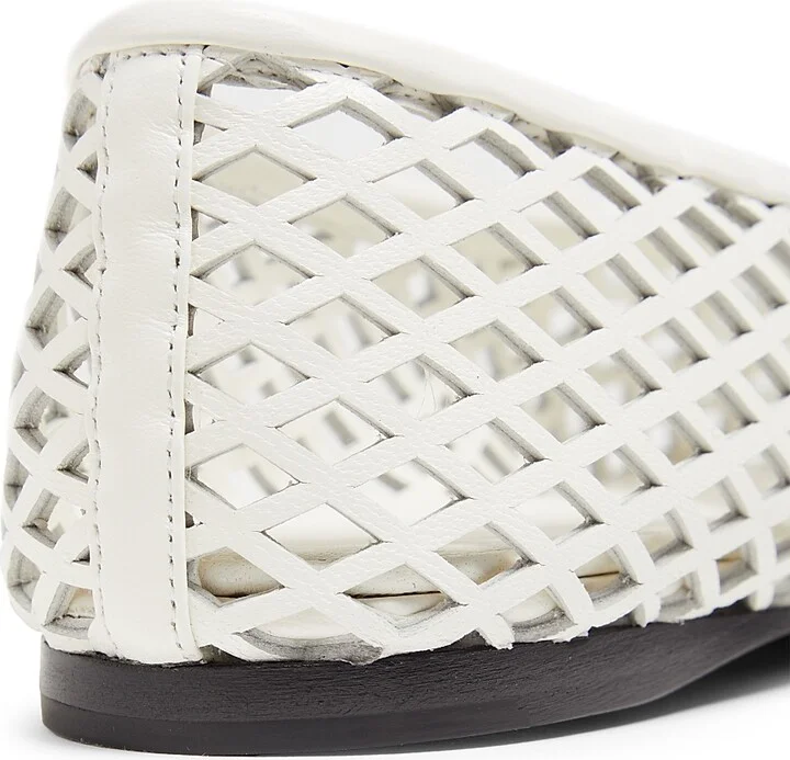 Women's Tee Perforated Leather Ballet Flats - Black - Size 5 - Image 10