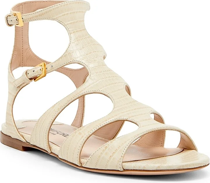 Women's Tejus Printed Leather Sandals - Ivory - Size 7 - Image 2