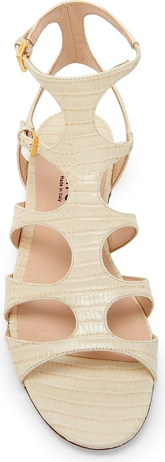 Women's Tejus Printed Leather Sandals - Ivory - Size 7 - Image 4