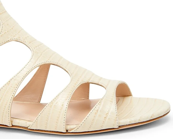 Women's Tejus Printed Leather Sandals - Ivory - Size 7 - Image 5