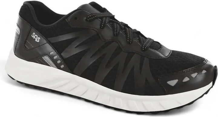 Women's Tempo Lace Up Sneaker - Wide Width In Black