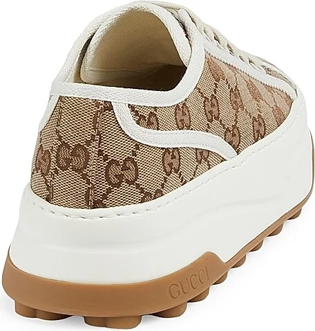 Women's Tennis Treck Low-Top Sneakers - Beige - Size 6 - Image 3