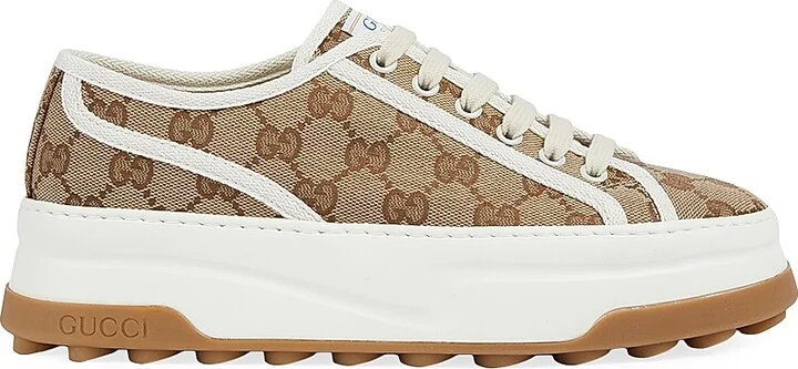 Women's Tennis Treck Low-Top Sneakers - Beige - Size 6