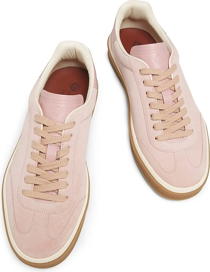 Women's Tennis Walk Suede Sneakers - Summer Pink - Size 6.5 - Image 4