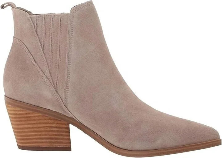 Women's Teona Ankle Boot In Gray Suede