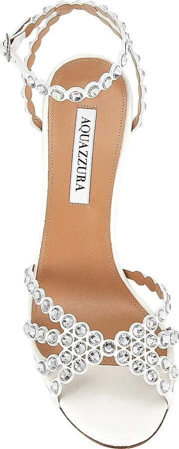 Women's Tequila 85MM Bead & Leather Sandals - White - Size 6.5 - Image 5