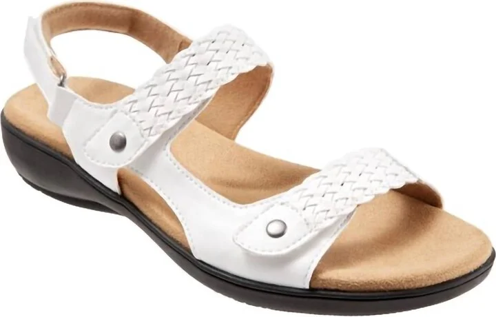 Women's Teresa Leather Sandal In White
