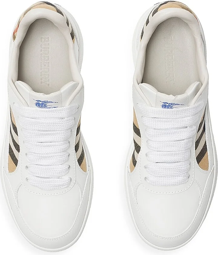 Women's Terrace Check Low-Top Sneakers - White Sand Ip Check - Size 5 - Image 4