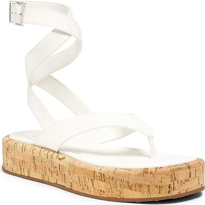 Women's Tessie Leather Platform Sandals - White - Size 6.5 - Image 2