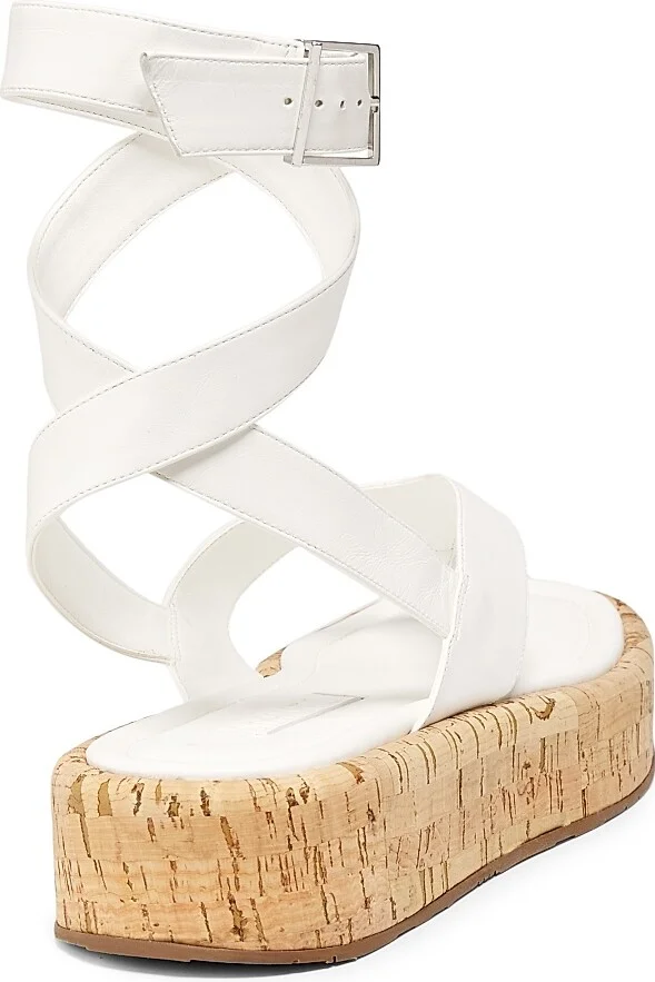 Women's Tessie Leather Platform Sandals - White - Size 6.5 - Image 3