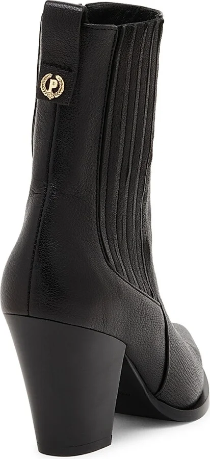 Women's Texas Flair Leather Ankle Boots - Black - Size 6.5 - Image 3