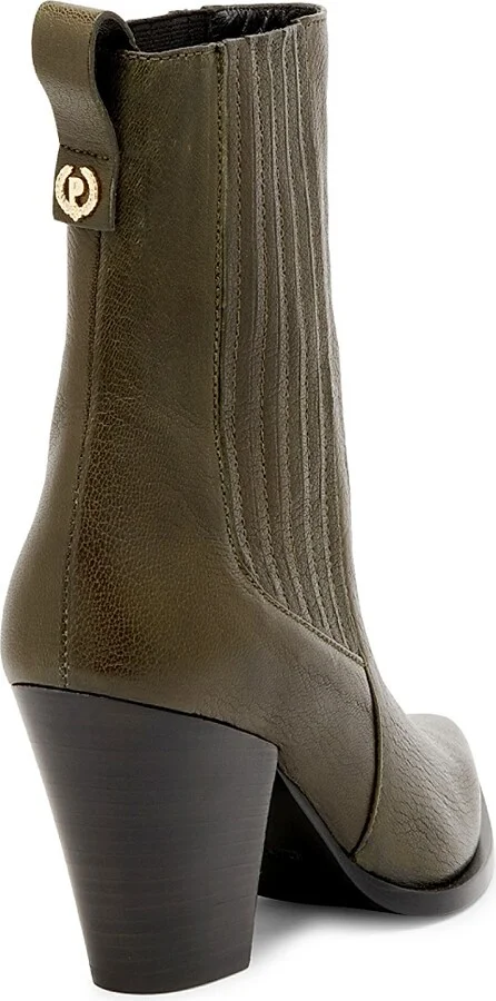 Women's Texas Flair Leather Ankle Boots - Black - Size 6.5 - Image 8