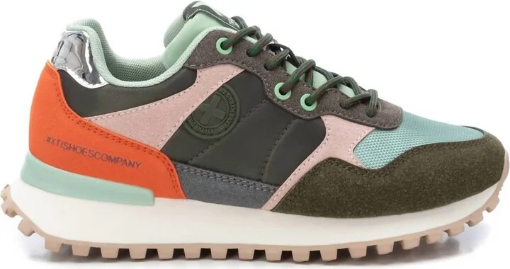 Women's Textile Sneakers In Khaki