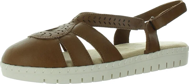 Womens Textured Man Made Ankle Strap