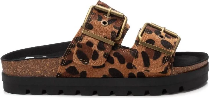 Women's Textured Platform Sliders Sandals In Camel
