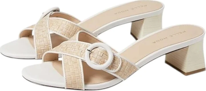 Women's Thana Heels In White Washed Basket