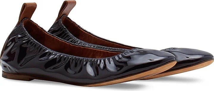 Women's The Ballerina Flats in Patent Leather - Navy Blue - Size 4 - Image 2