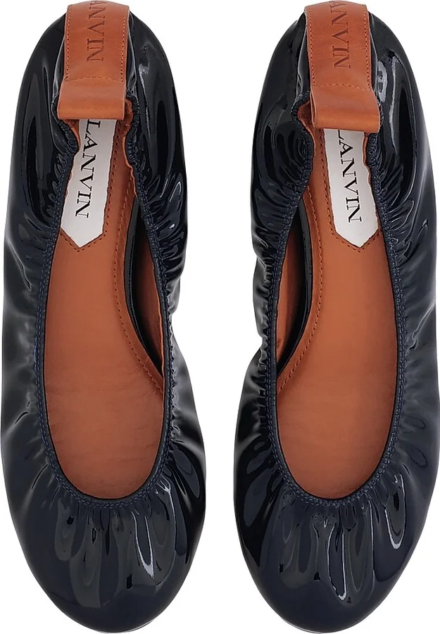Women's The Ballerina Flats in Patent Leather - Navy Blue - Size 4 - Image 4