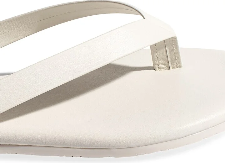 Women's The Boyfriend Leather Sandals - Cream - Size 6 - Image 4