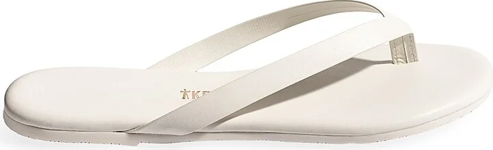 Women's The Boyfriend Leather Sandals - Cream - Size 6