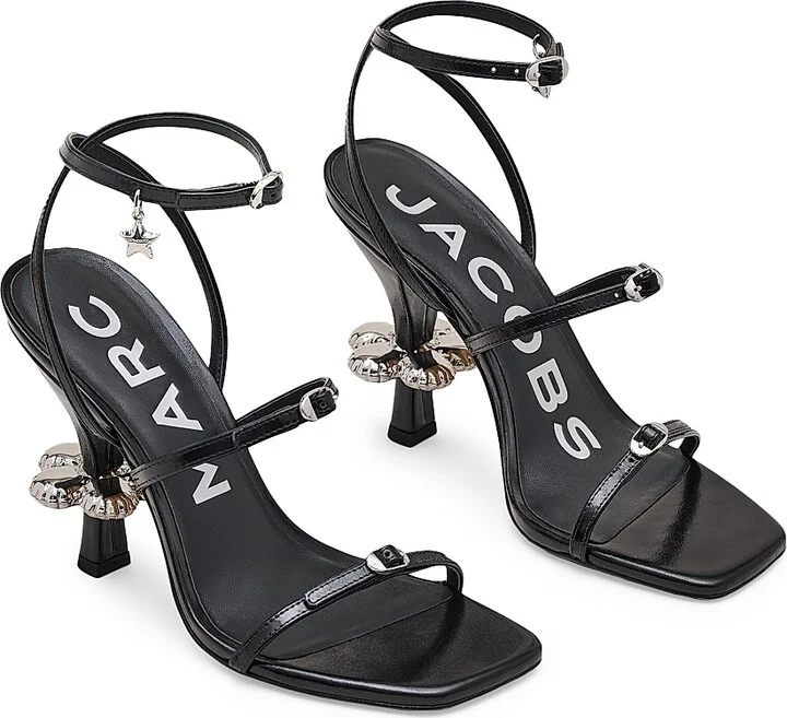 Women's The Daisy Heel 100MM Leather Sandals - Black - Size 11 - Image 2