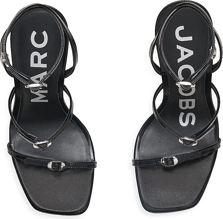 Women's The Daisy Heel 100MM Leather Sandals - Black - Size 11 - Image 4