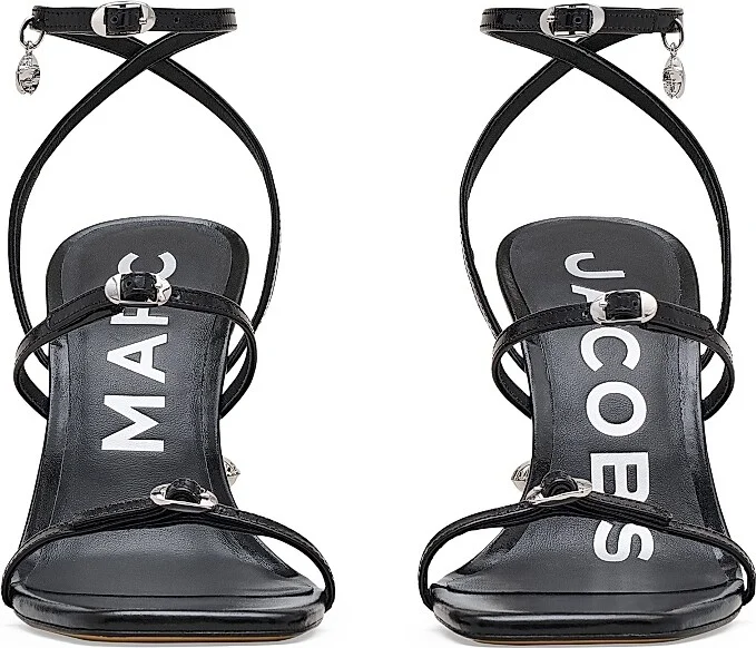 Women's The Daisy Heel 100MM Leather Sandals - Black - Size 11 - Image 5