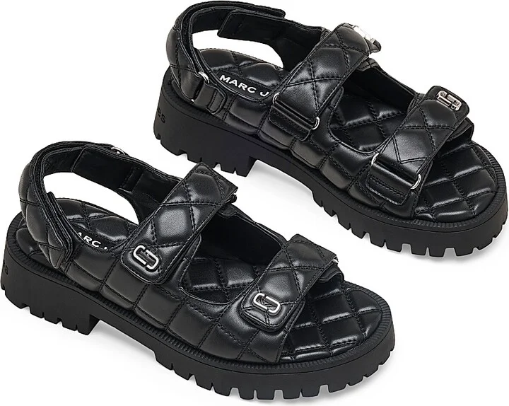 Women's The J Marc Quilted Leather Sandals - Black - Size 9 - Image 2