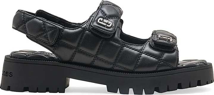 Women's The J Marc Quilted Leather Sandals - Black - Size 9
