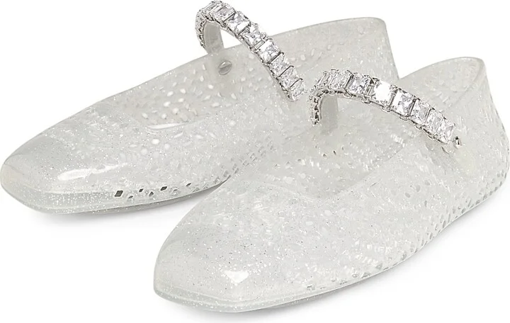 Women's The Jelly Ballerina Flats - Clear Silver Crystal - Size 5 - Image 2