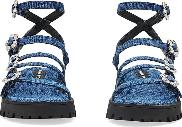 Women's The Kiki Denim Gladiator Sandals - Vintage Indigo - Size 11 - Image 5