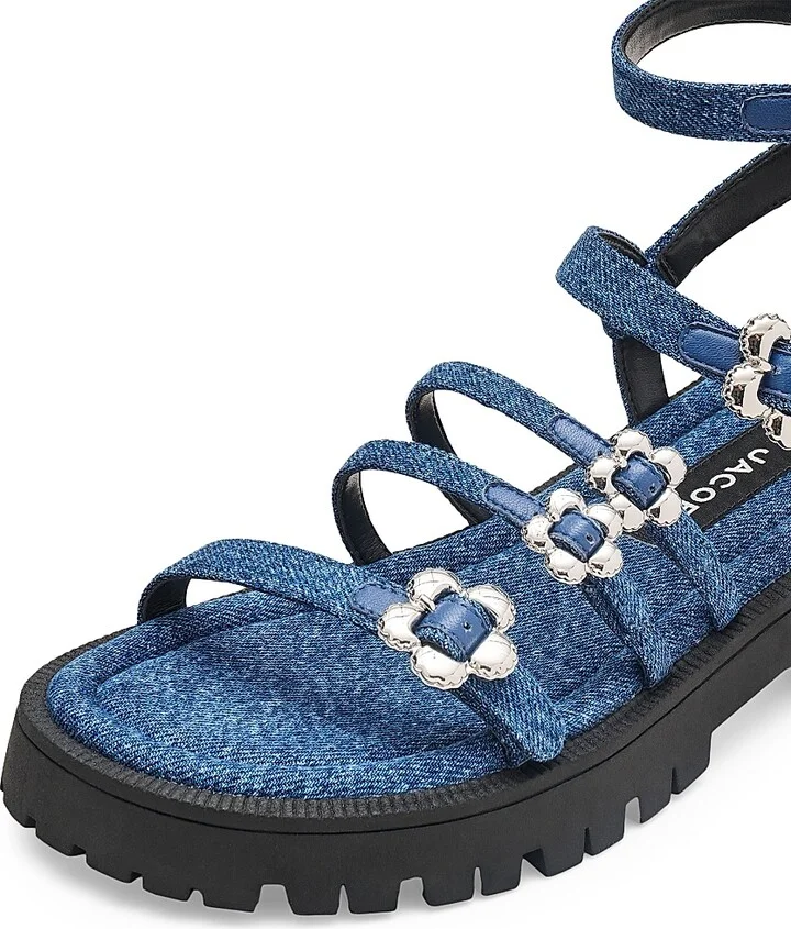 Women's The Kiki Denim Gladiator Sandals - Vintage Indigo - Size 11 - Image 6