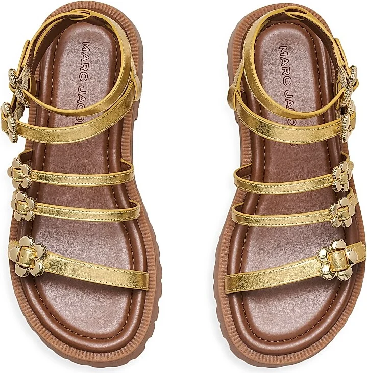 Women's The Kiki Gladiator 40MM Metallic Leather Platform Sandals - Gold - Size 11 - Image 4
