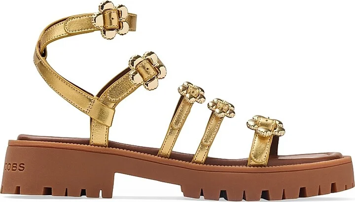Women's The Kiki Gladiator 40MM Metallic Leather Platform Sandals - Gold - Size 11