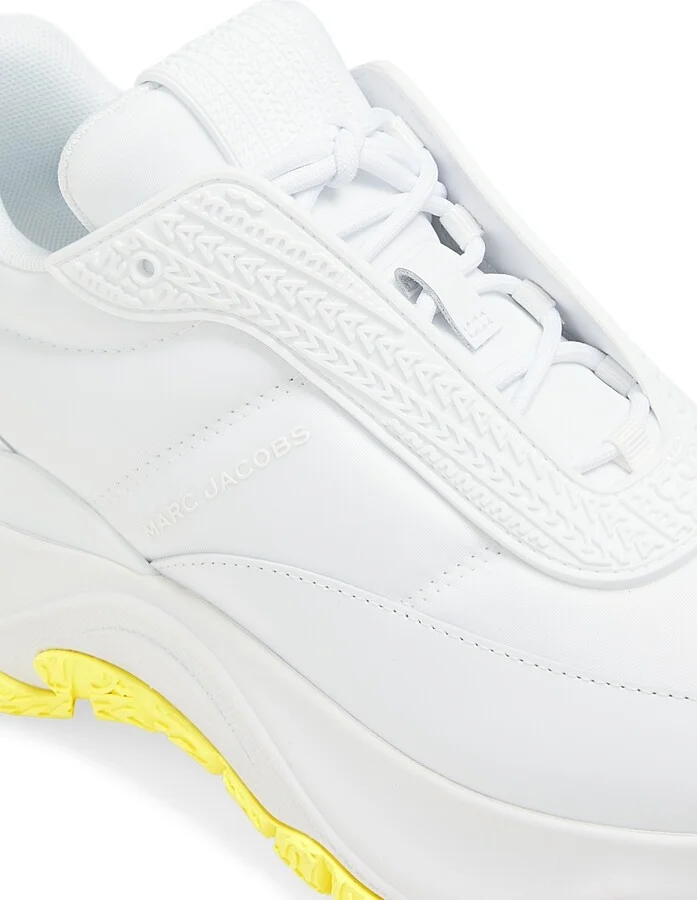 Women's The Lazy Runner Sneakers - White Yellow - Size 9 - Image 5