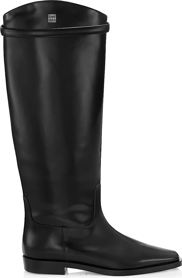 Women's The Riding Leather Boots - Black - Size 8