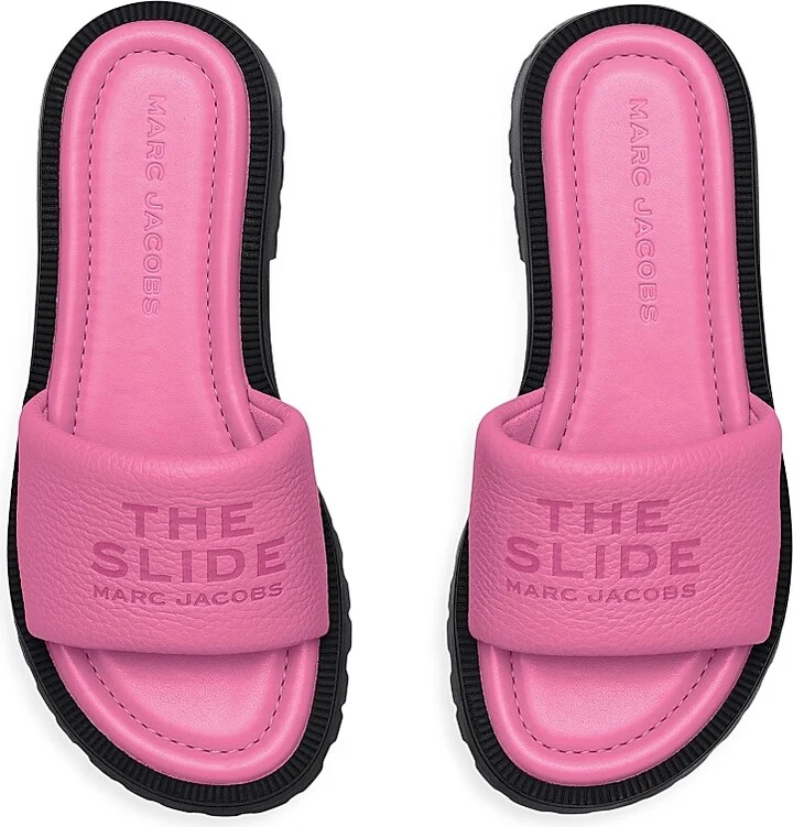 Women's The Slide Leather Sandals - Bow Pink - Size 6 - Image 3