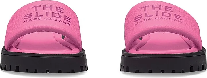 Women's The Slide Leather Sandals - Bow Pink - Size 6 - Image 4