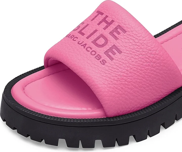 Women's The Slide Leather Sandals - Bow Pink - Size 6 - Image 6