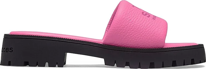 Women's The Slide Leather Sandals - Bow Pink - Size 6
