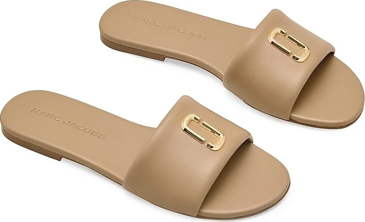 Women's The Snapshot Leather Slides - Camel - Size 10 Sandals - Image 2