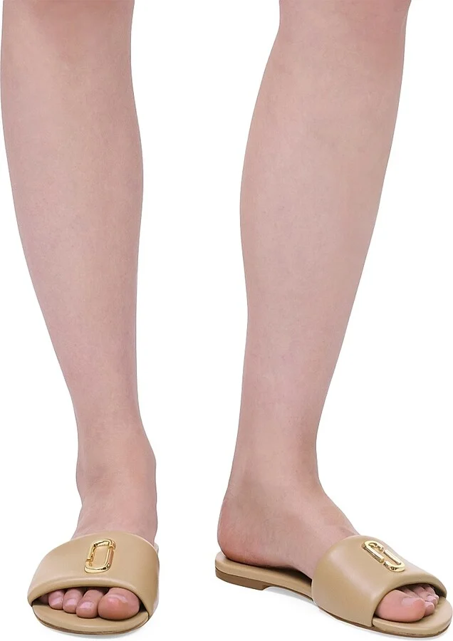 Women's The Snapshot Leather Slides - Camel - Size 10 Sandals - Image 5