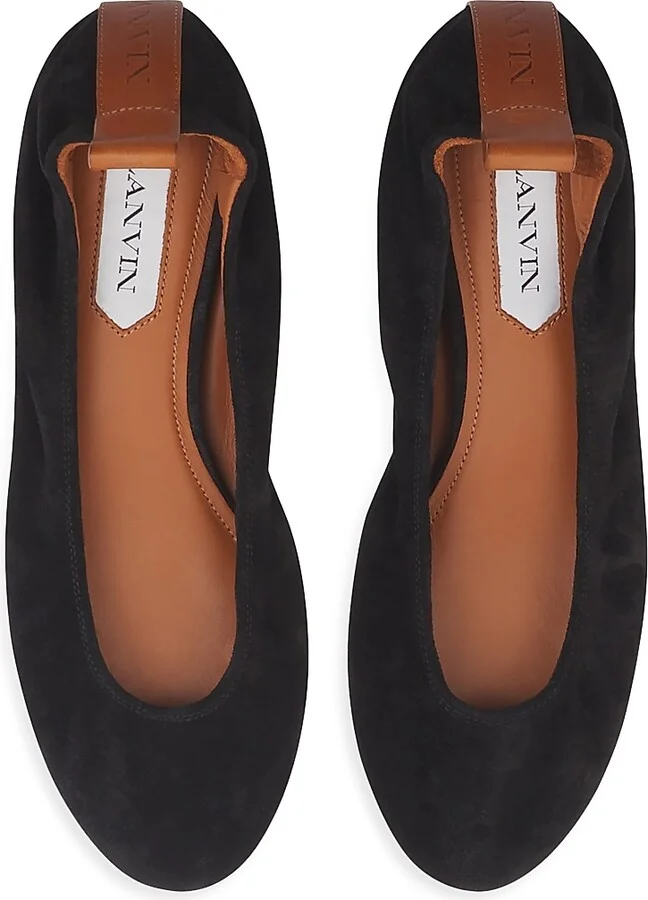 Women's The Suede Ballerina Flats - Black - Size 4 - Image 4